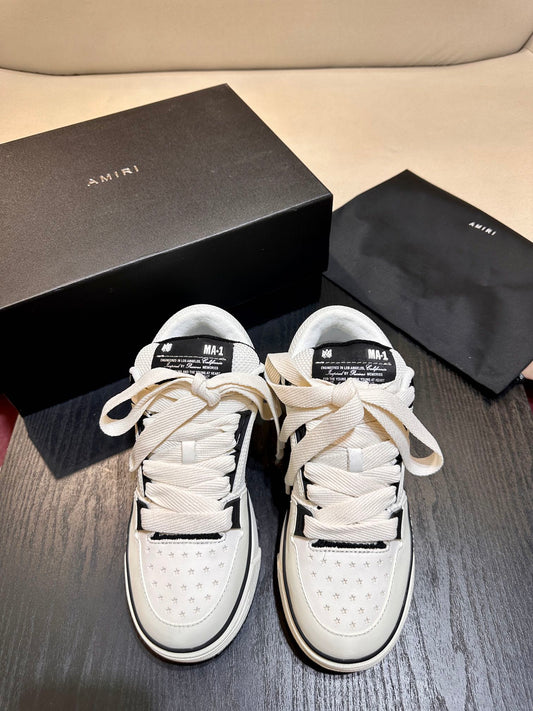 Men's Amiri Premium Leather Platform Mesh Shoes