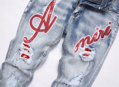Men's Amiri Fashionable Casual Jeans Pants Size 29-38