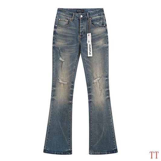 Men's Purple Fashionable Casual Jeans Pants Size 30-38