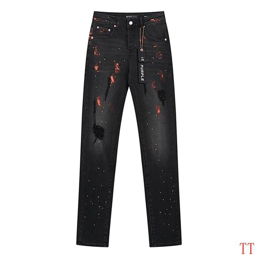 Men's Purple Fashionable Casual Jeans Pants Size 30-38