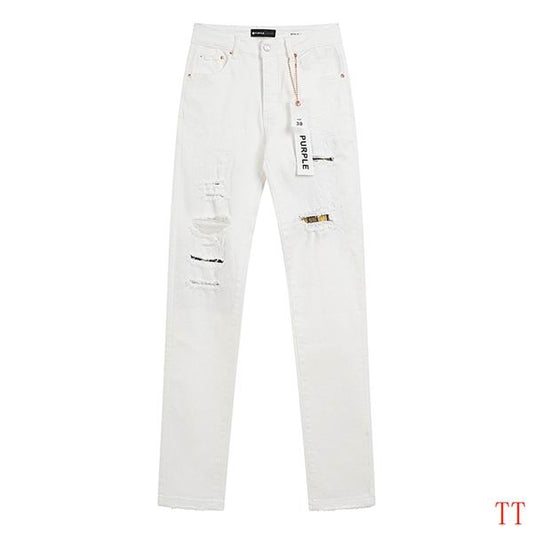 Men's Purple Fashionable Casual Jeans Pants Size 30-38